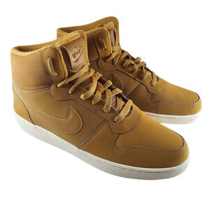 Nike Sneakers Women's 11 Ebernon Wheat Tan Mid High Tops Leather NWT